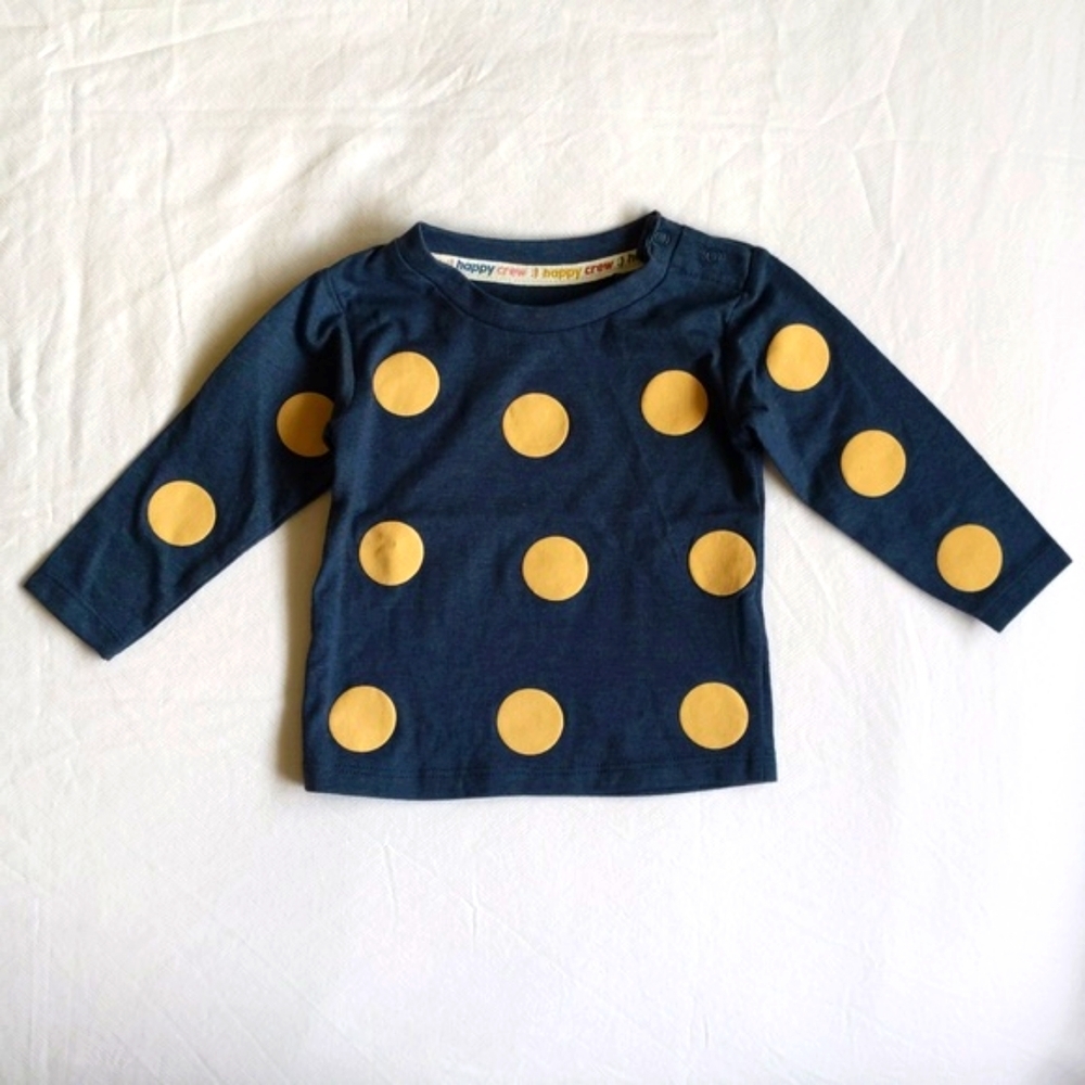 NEW primark cares polkadot long sleeve shirt 6 months baby